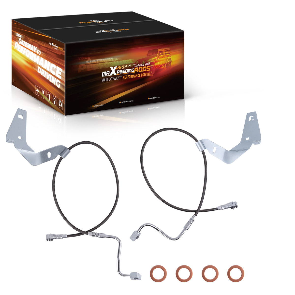 Extended Brake Lines Front compatible For Ford F-250 F-350 Super Duty 4WD 08-2016 4-6 Lift