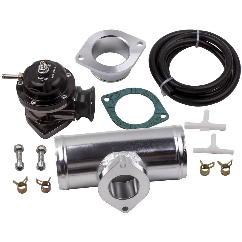 25 PSI Boost Type-RS Intercooler Blow Off Valve + 2.5 inch BOV Flange Pipe Adapte