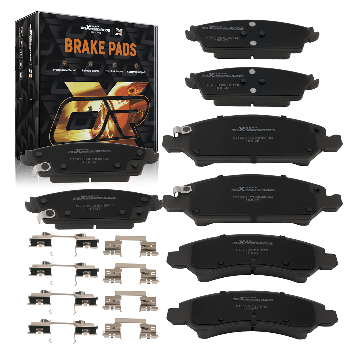 FrontRear Ceramic Brake Pad compatible For Cadillac Escalade ESV 2015-2020  P-1363 P-1707