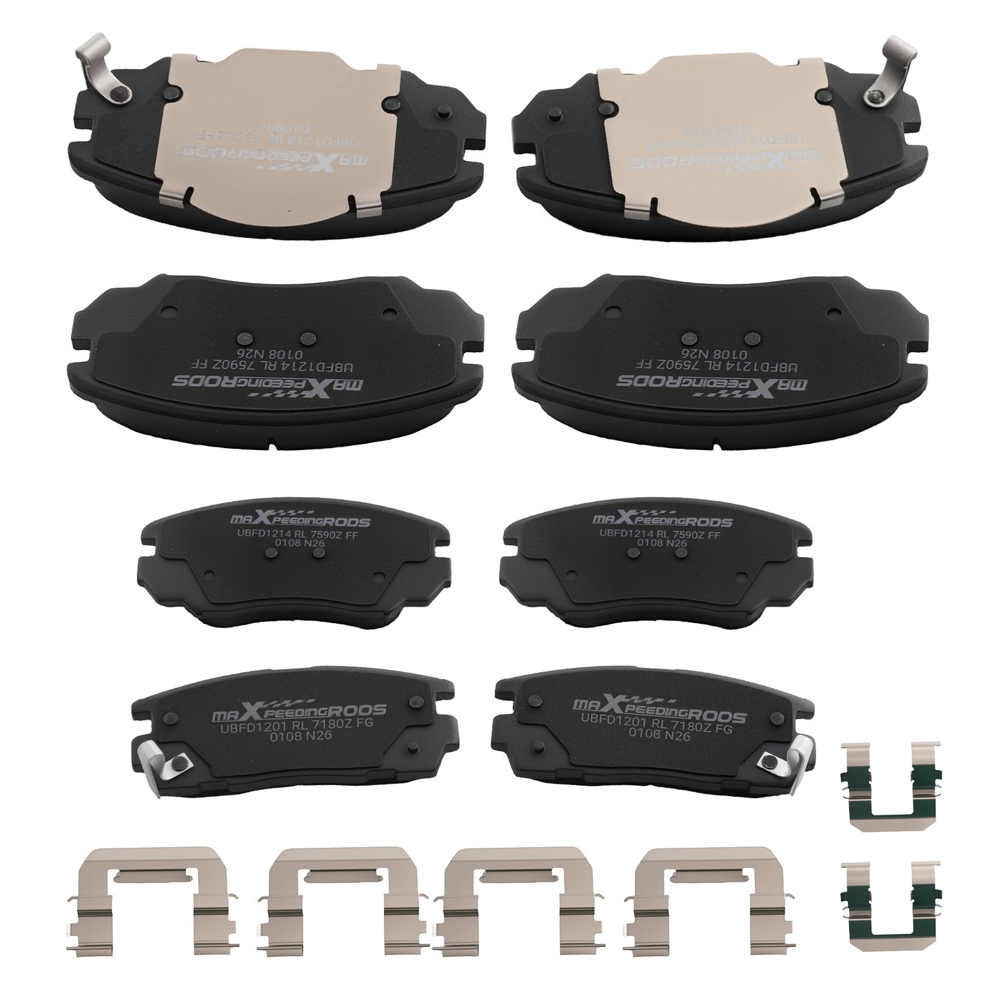Front Rear Ceramic Brake Pads Set compatible For Chevrolet Equinox GMC Terrain 2010-2017