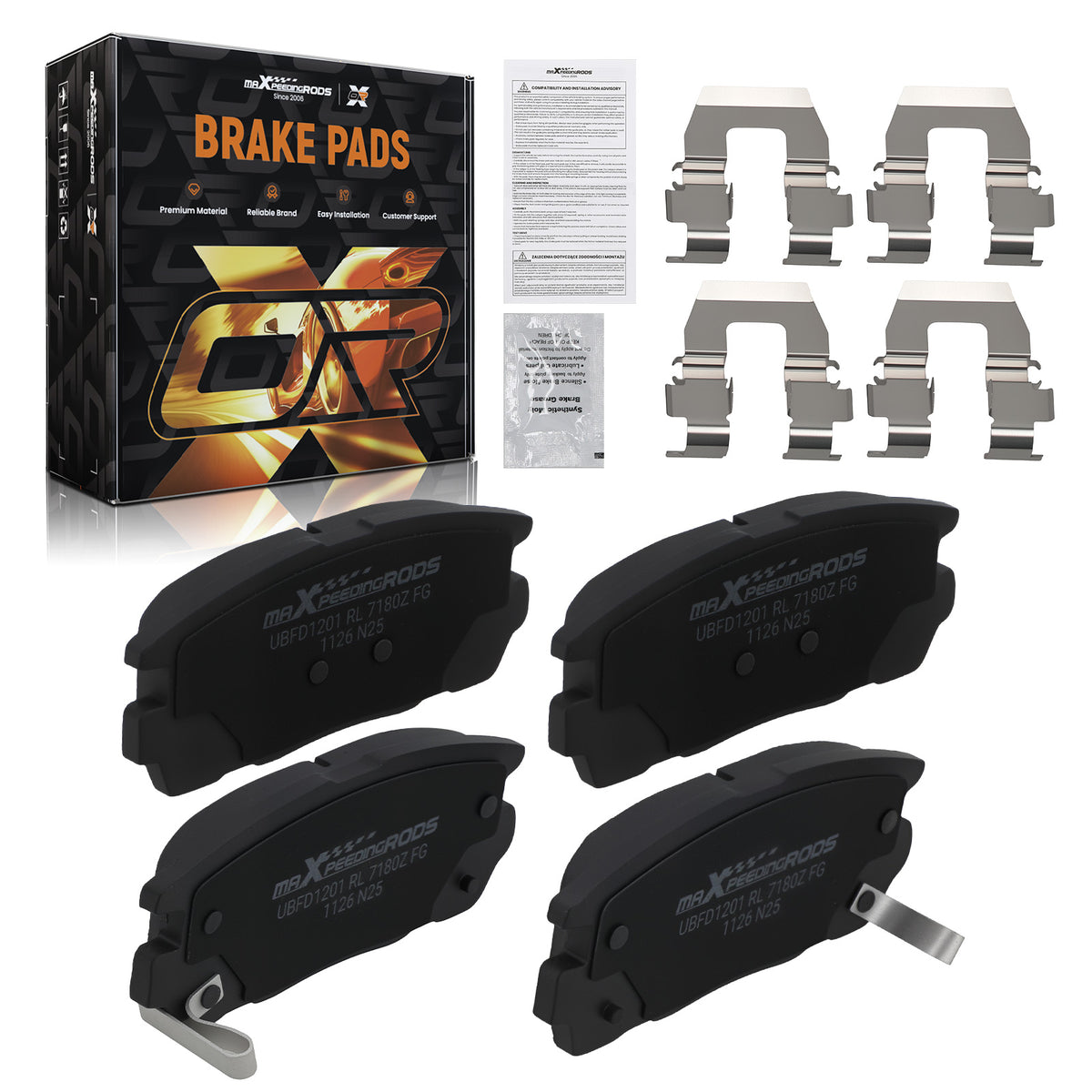 Rear Ceramic Brake Pads compatible For Chevrolet Captiva Sport/Compatible For Equinox GMC Terrain 2010-17
