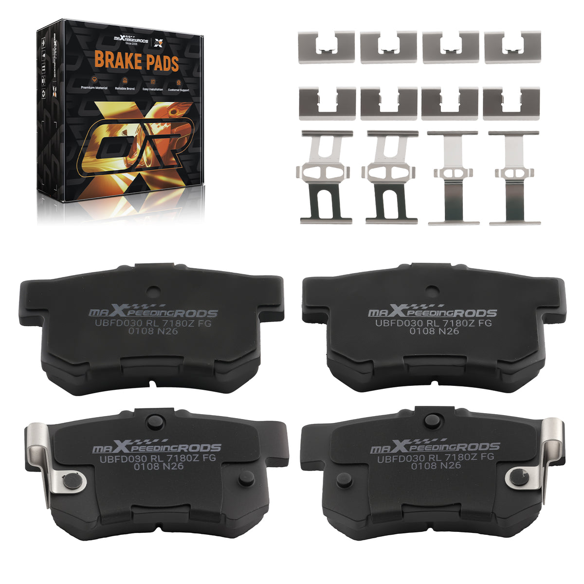 Rear Ceramic Brake Pads Set compatible For Acura CL 1997-1999/CSX 2006-2011/EL 2001-2005