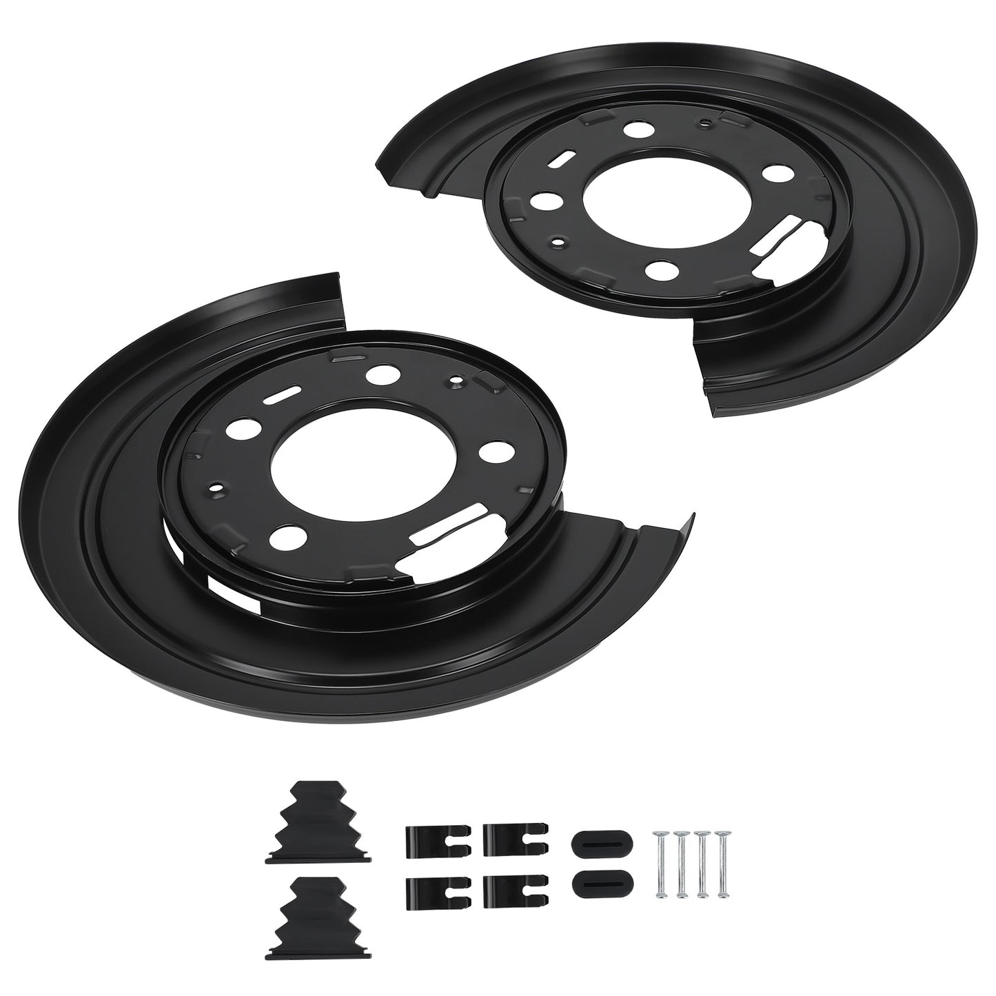 Pair of Rear Brake Dust Shield Backing Plates compatible For Ford Excursion F250 F350 F450