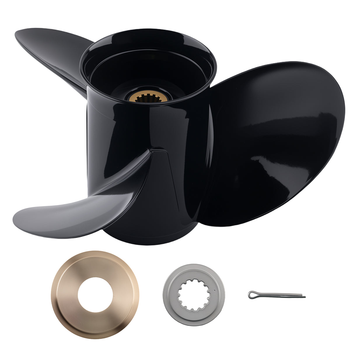 3 Blade Aluminum Propeller 13 1/4x17 compatible For Evinrude 75-115HP 765183 382764