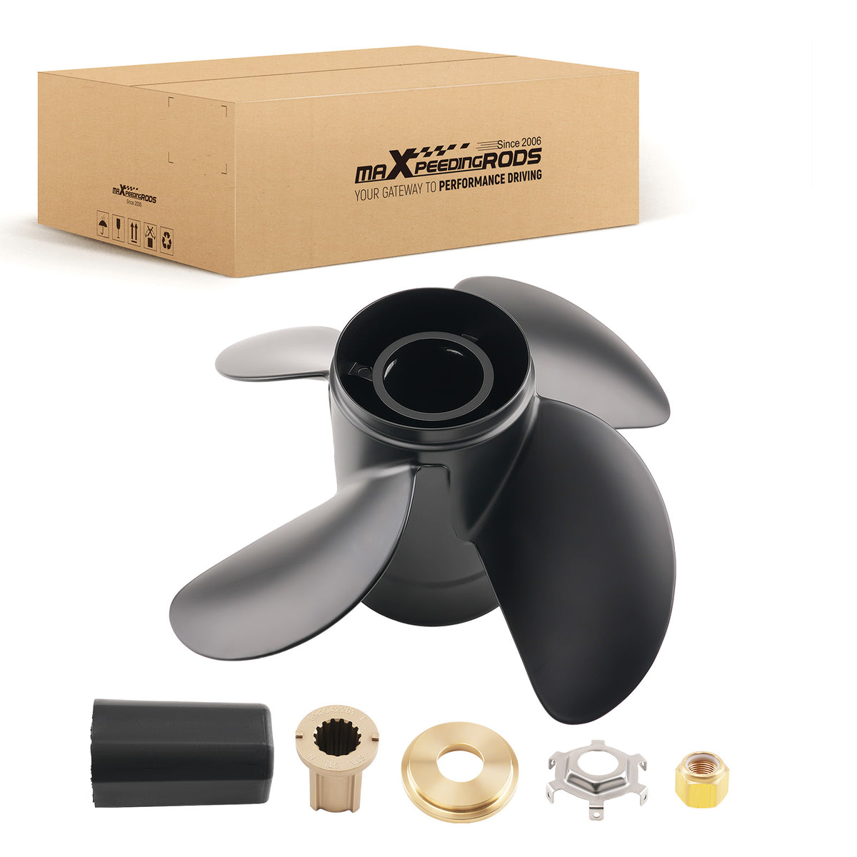 14x19 15 Spline Propeller compatible For Mercruiser 135-300HP 48-8M0084495 4-Blade