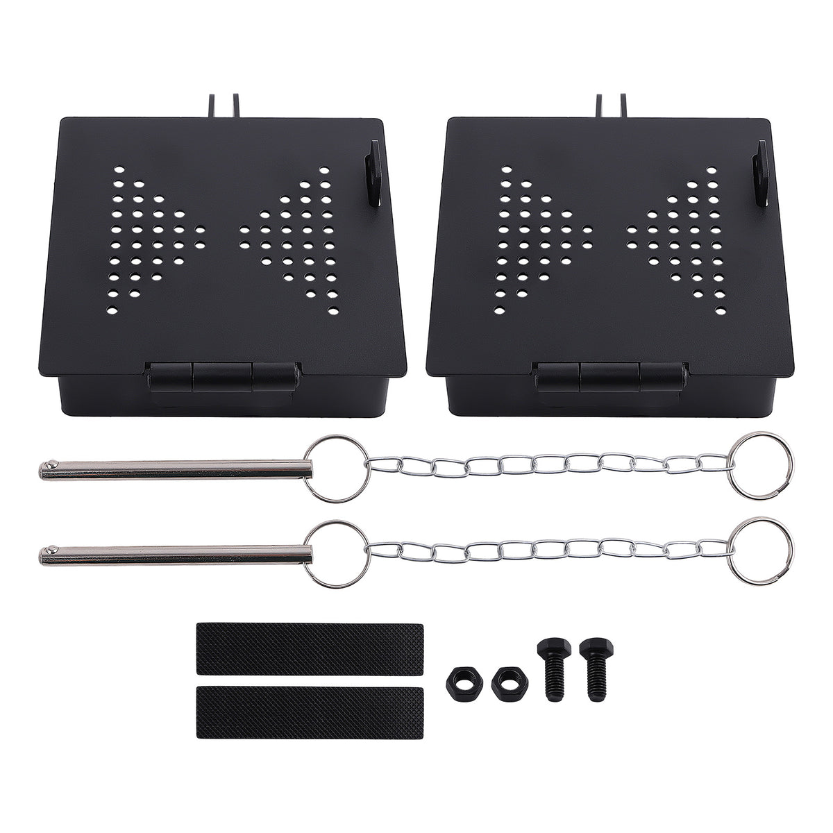 4 x 4 Square RV Bumper End Caps 2x Kit Black For RV Camper Trailer