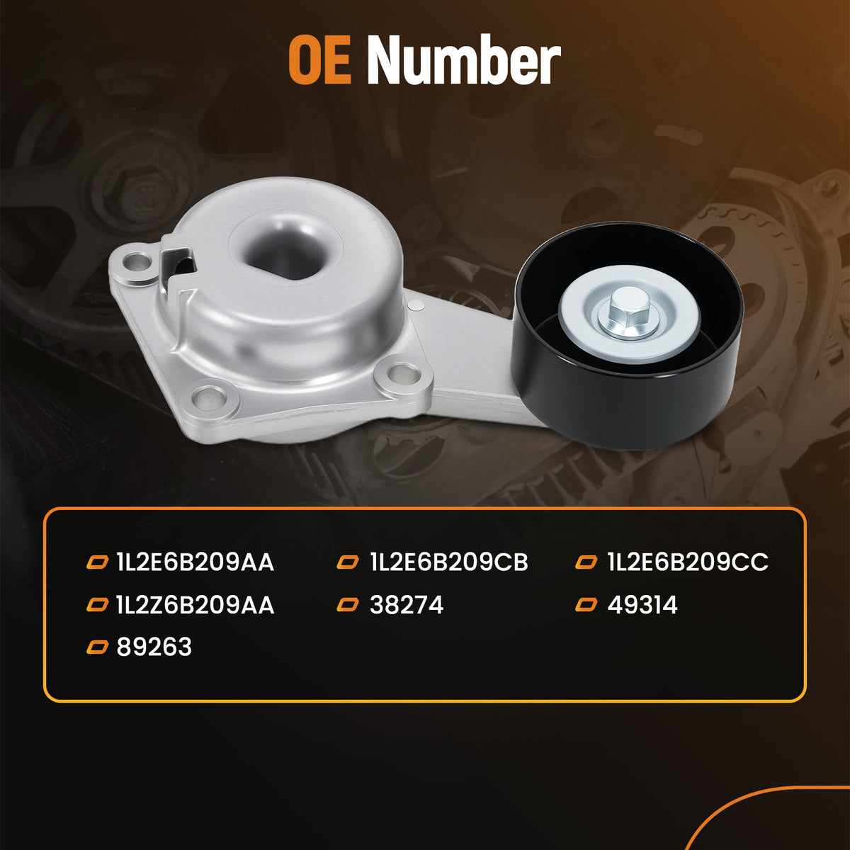 Belt Tensioner compatible For Ford E-150 E-250 E-350 E-450 E-550 5.4L 4.6L 6.8L 1L2E6B209CB