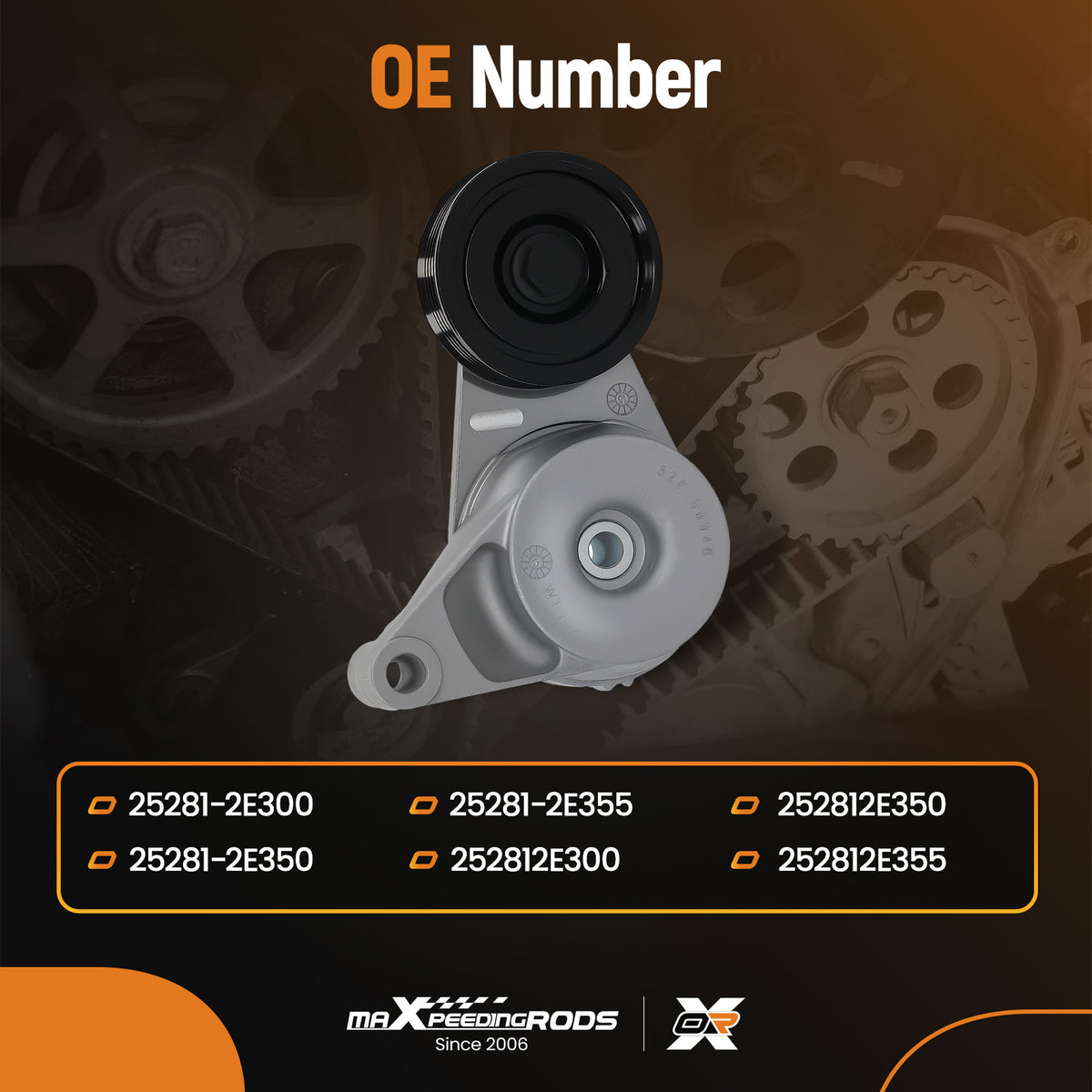 Drive Belt Tensioner compatible For Hyundai Veloster N 2.0L 2020 25281-2E350