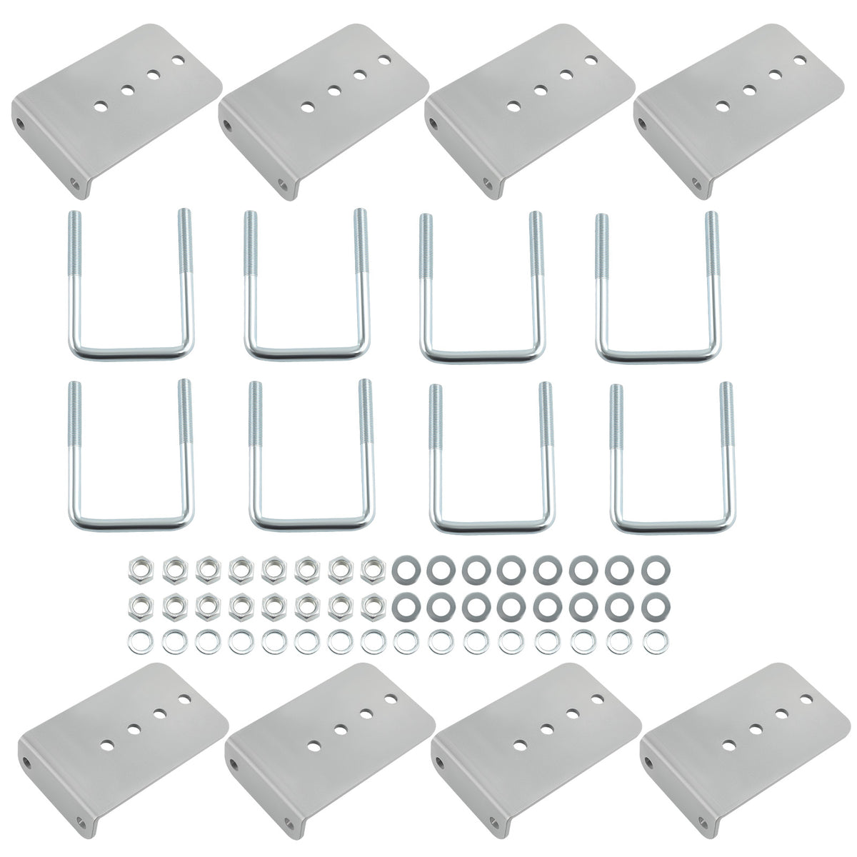 8PCS Galvanized L-Type Boat Trailer Bunk Bracket Kit Fit For 3 x 3 Crossmember