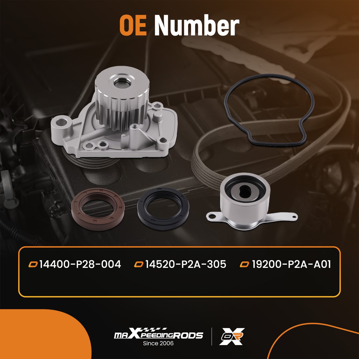 Complete Engine Timing Kit compatible For Honda Civic Del Sol 1.6L 96-97 with Water Pump