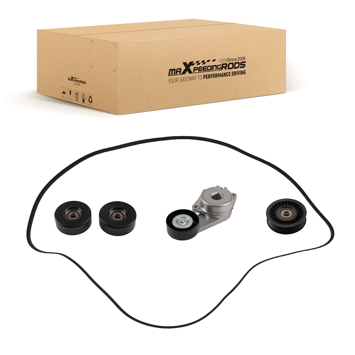 Belt Drive Component Kit compatible For Ford Explorer 4.6L 2006-2010 36157 Tensioner