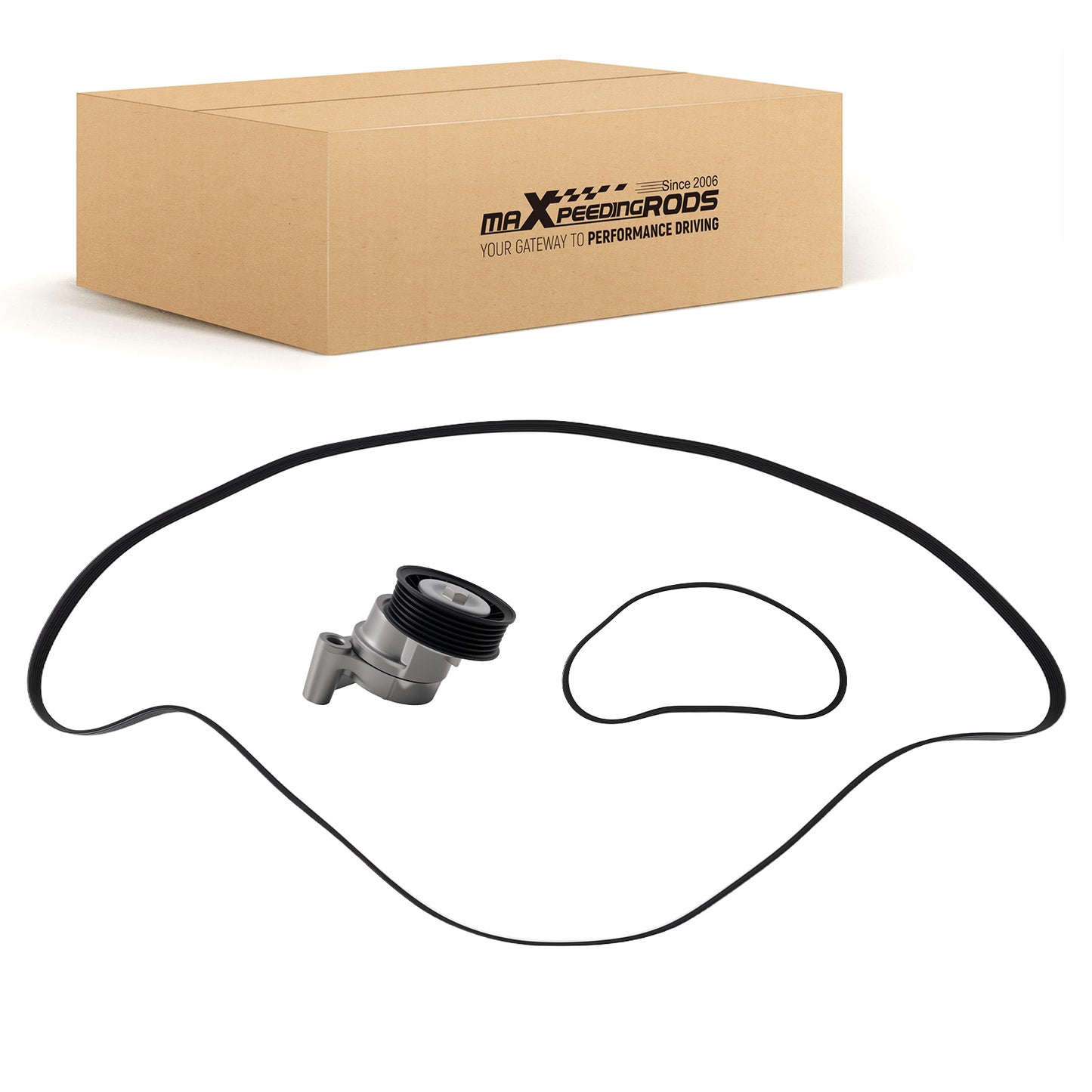 Drive Belt Tensioner with Pulley compatible For Chevrolet Silverado GMC Sierra 1999-2014