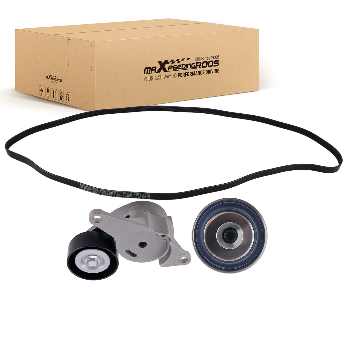 Serpentine Belt Component Kit compatible For Buick Allure compatible For Lacrosse 2005-2008 38397 6PK2360