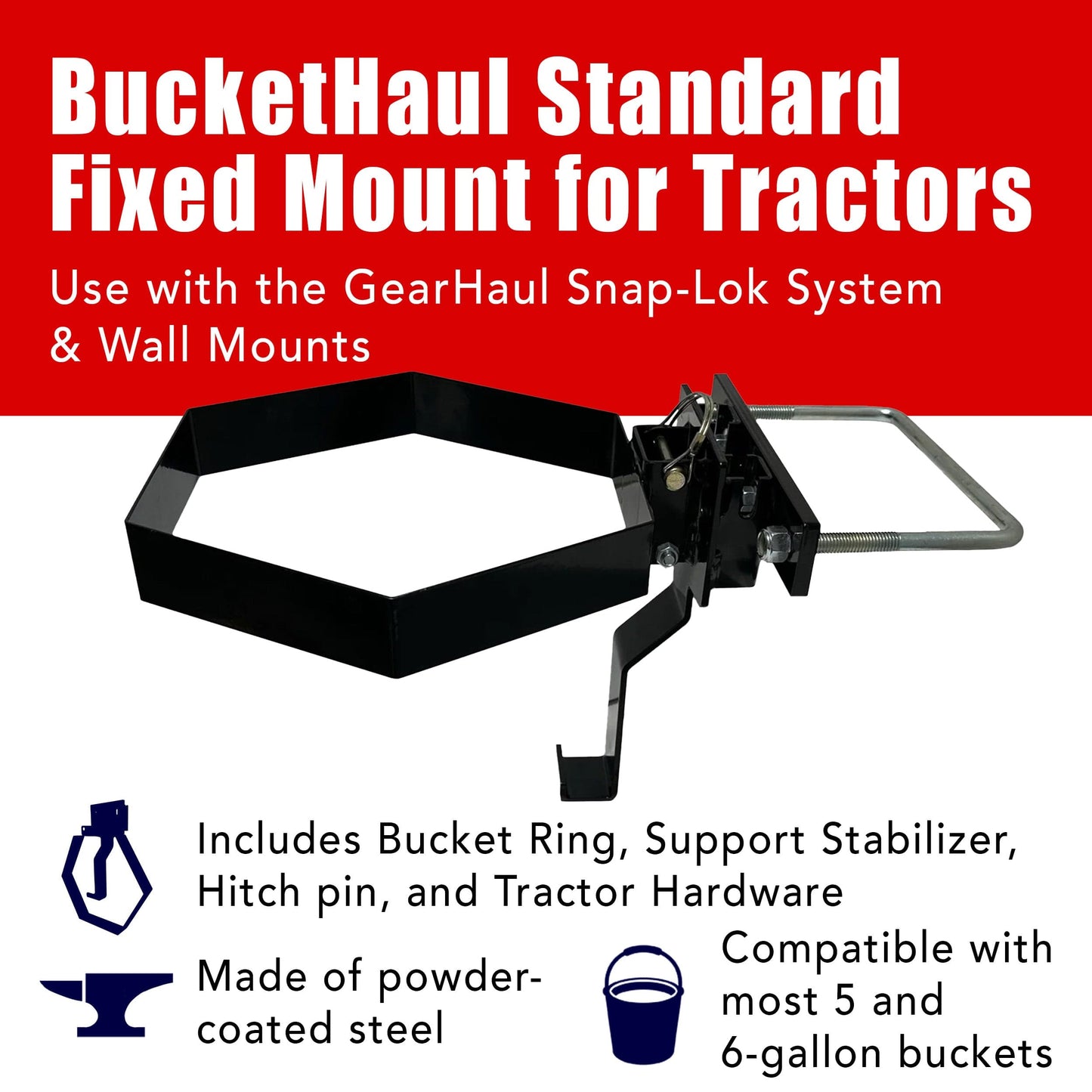 BucketHaul Fixed Mount for Tractors