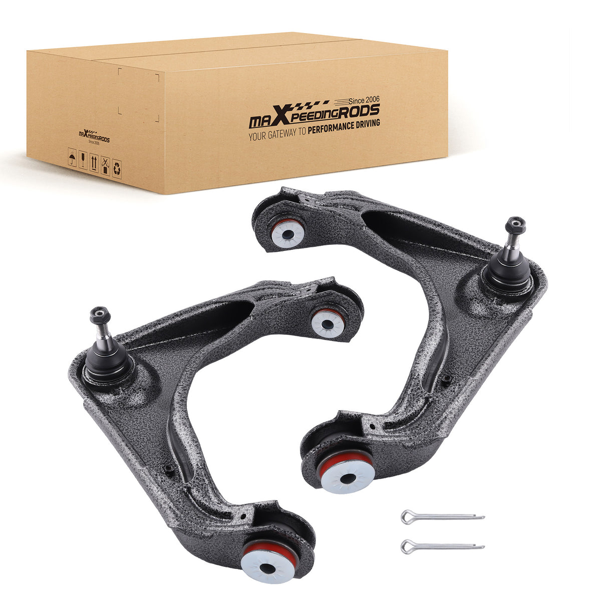 2x Front Upper Control Arms w/ Ball Joints compatible For Chevy Silverado 2500 HD 6.0L V8