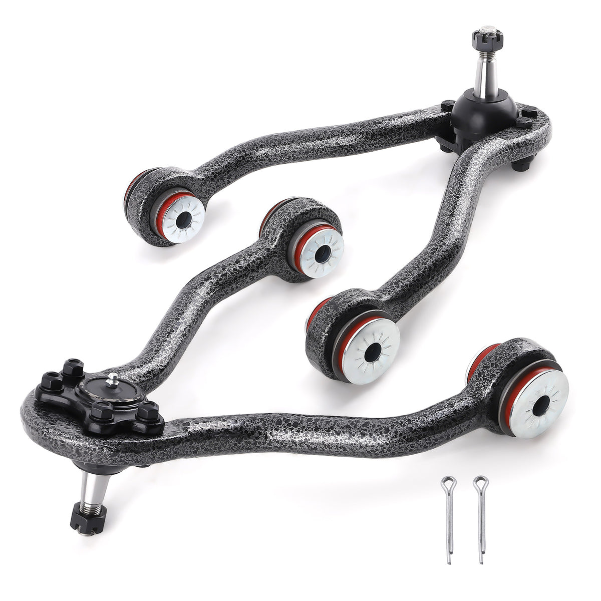 Front Upper Control Arms w Poly Bushing For 1988-1999 compatible For Chevrolet K1500 compatible For Suburban