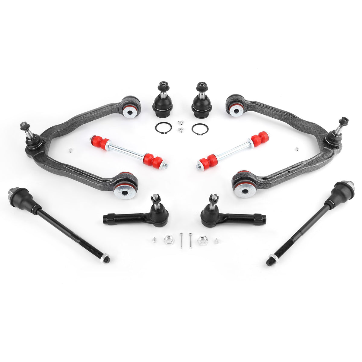 10pcs Suspension kit Upper Control Arm w/PU Bushing For 1999-2007 compatible For Silverado 1500