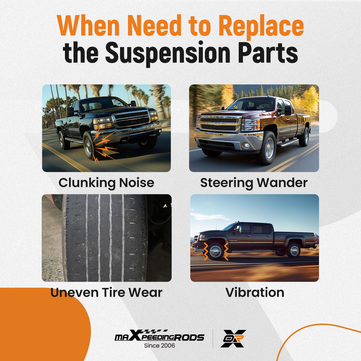 10pcs Suspension kit Upper Control Arm w/PU Bushing For 1999-2007 compatible For Silverado 1500