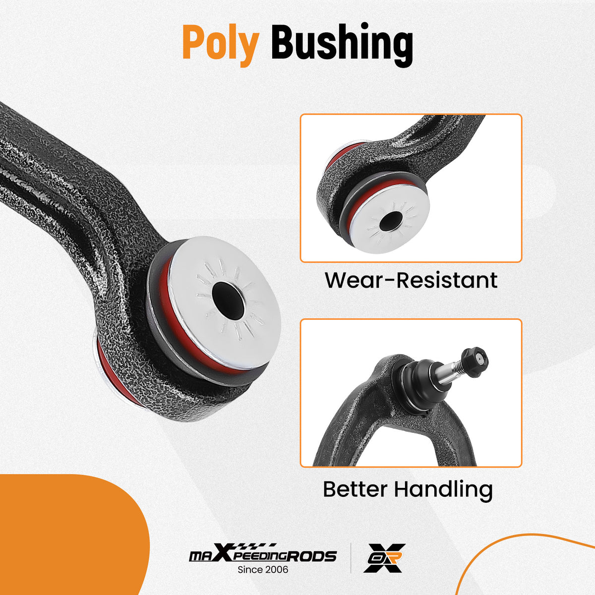 10pcs Suspension kit Upper Control Arm w/PU Bushing For 1999-2007 compatible For Silverado 1500