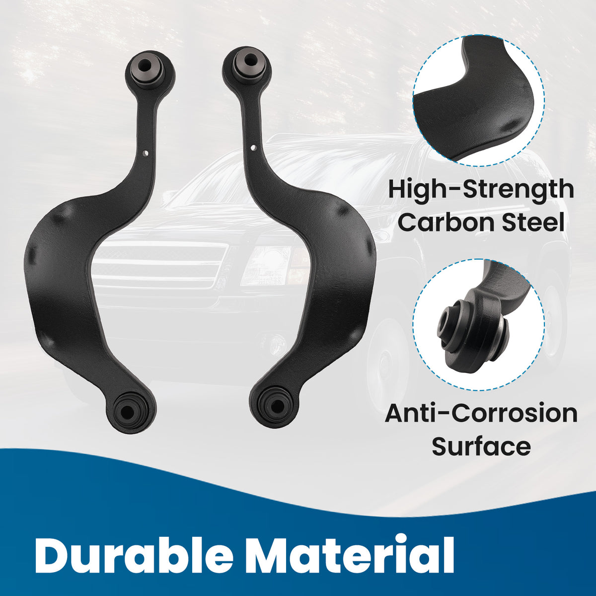 4x Rear Upper Control Arms For 2009-2017 compatible For Chevy Traverse 2008-2017 compatible For Buick Enclave