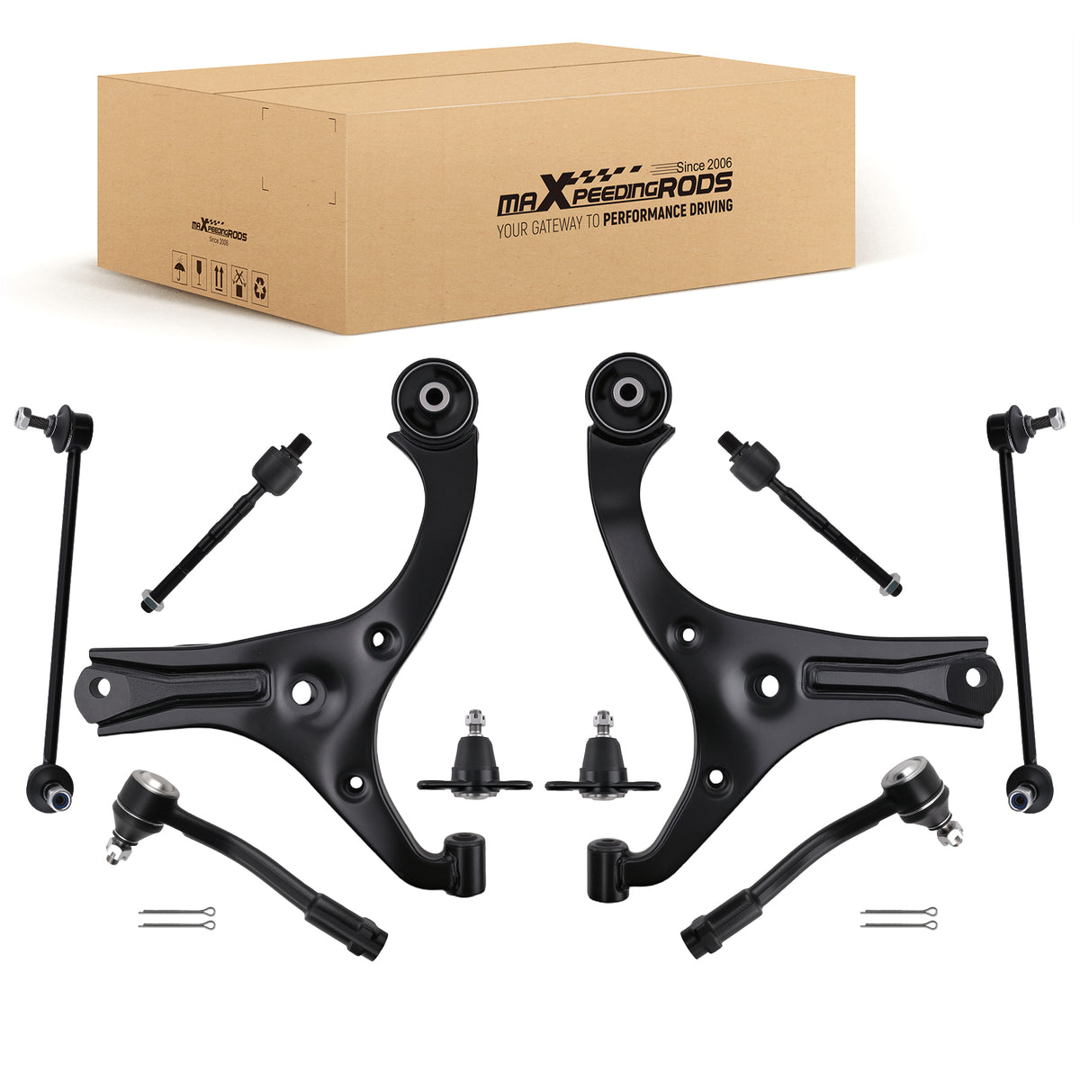 10PC Front Lower Control Arm Kit compatible For Hyundai Accent 2006-2011 517601G000
