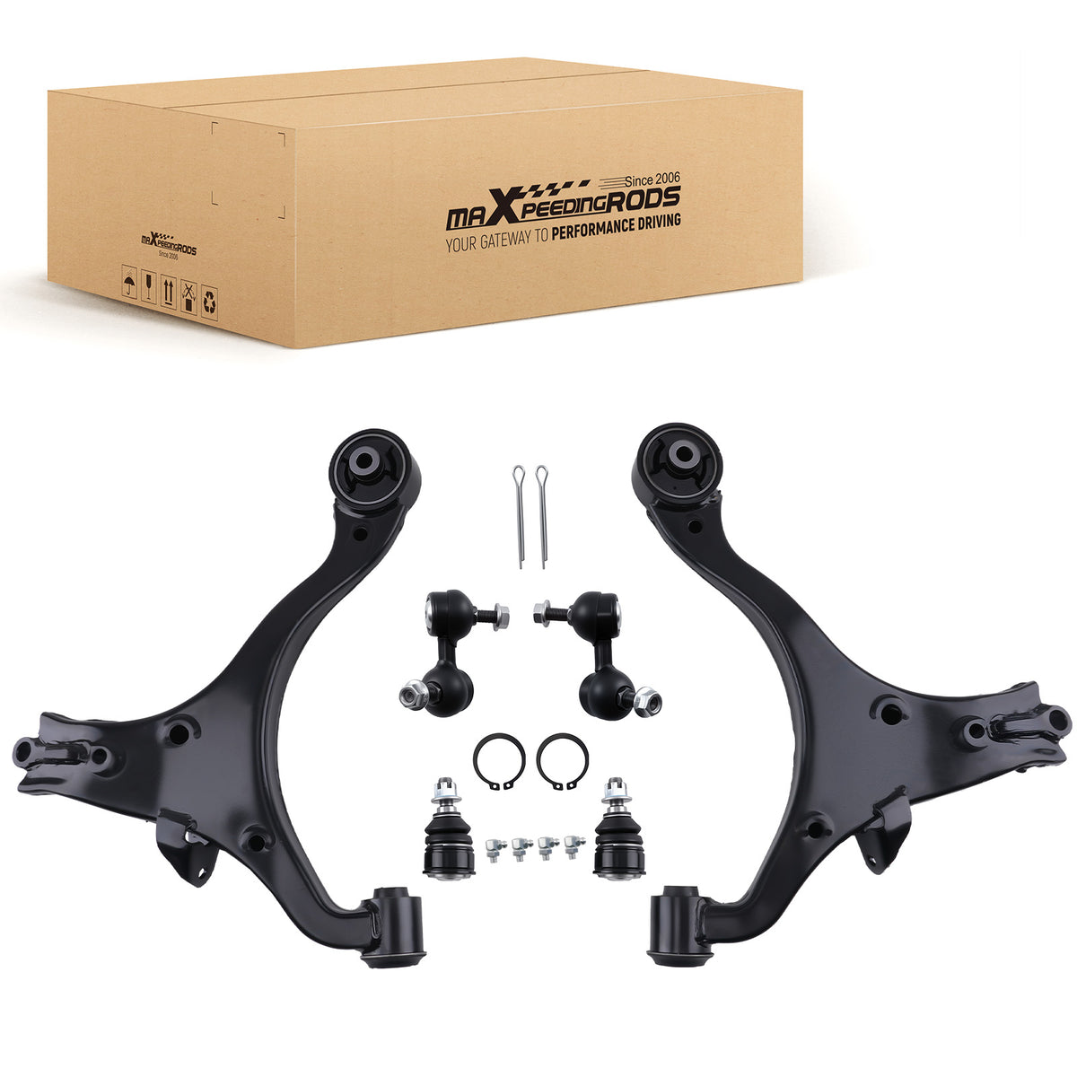 6x Front Lower Control Arms Ball Joints Sway Bars For 2001-2004 2005 compatible For Honda Civic
