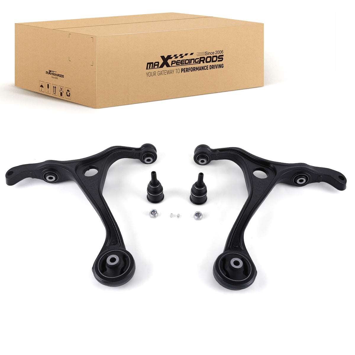 4x Front Lower Control Arms w/ Lower Ball Joints For 2004 2005 2006 compatible For Acura TL