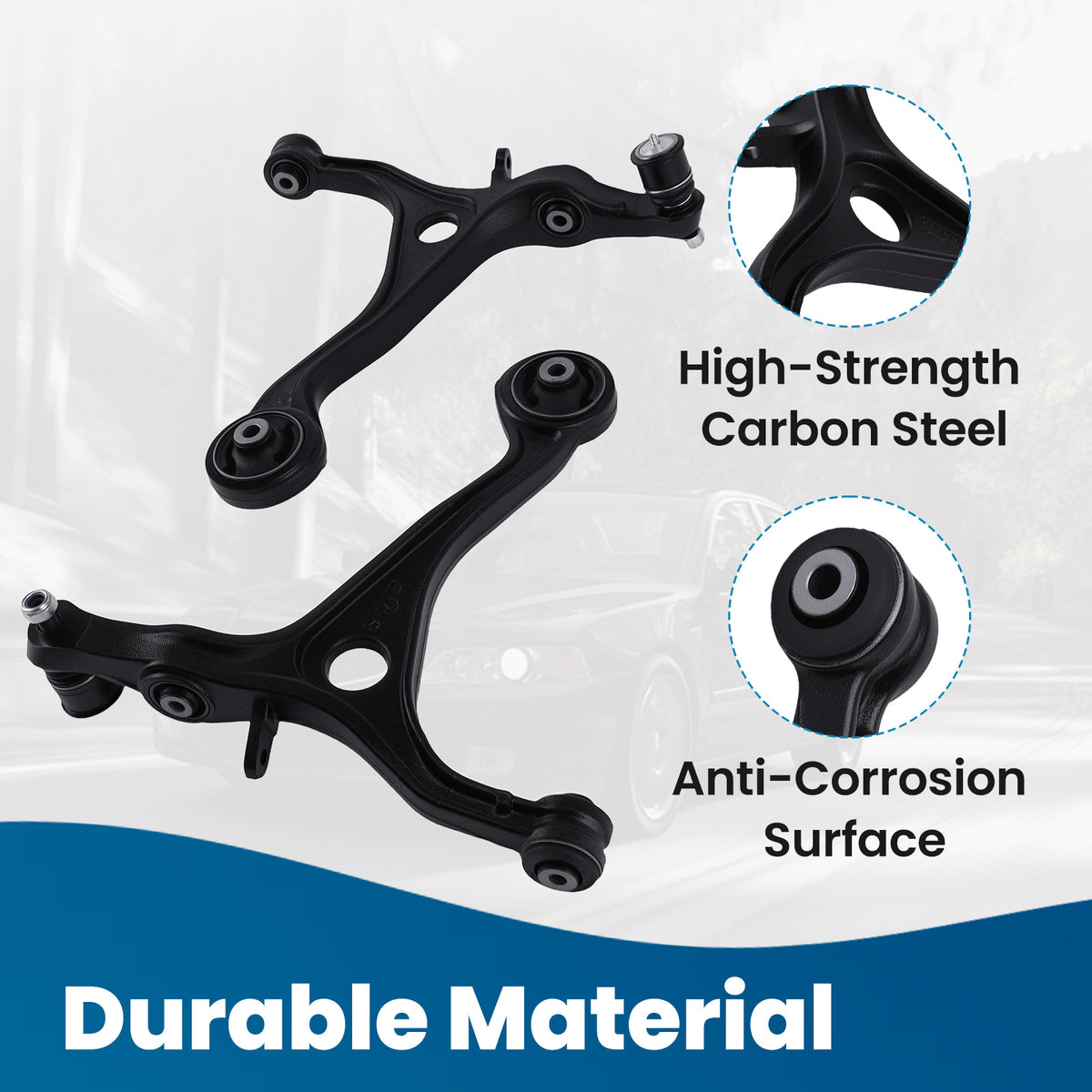 4x Front Lower Control Arms w/ Lower Ball Joints For 2004 2005 2006 compatible For Acura TL