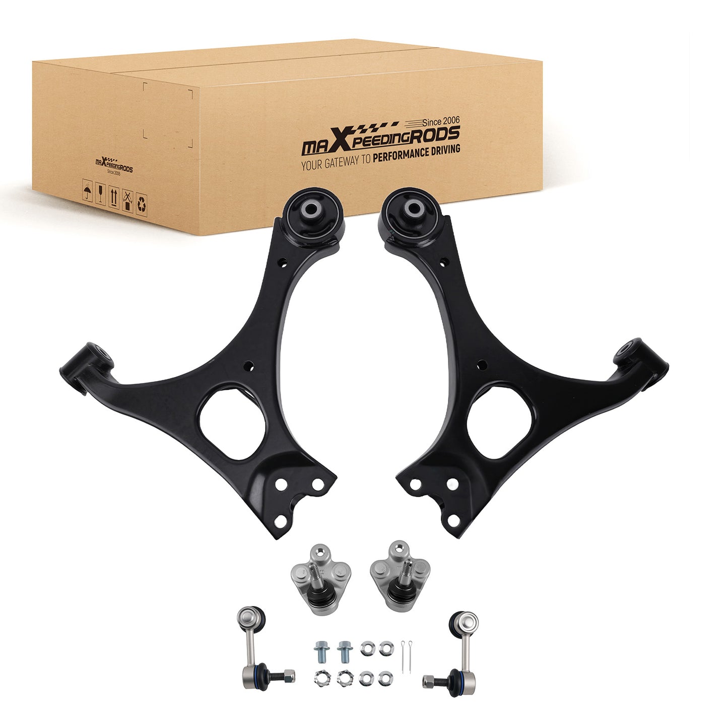 6x Suspension Kit Front Lower Control Arms compatible For Honda Civic 2006-2011 compatible For Acura CSX