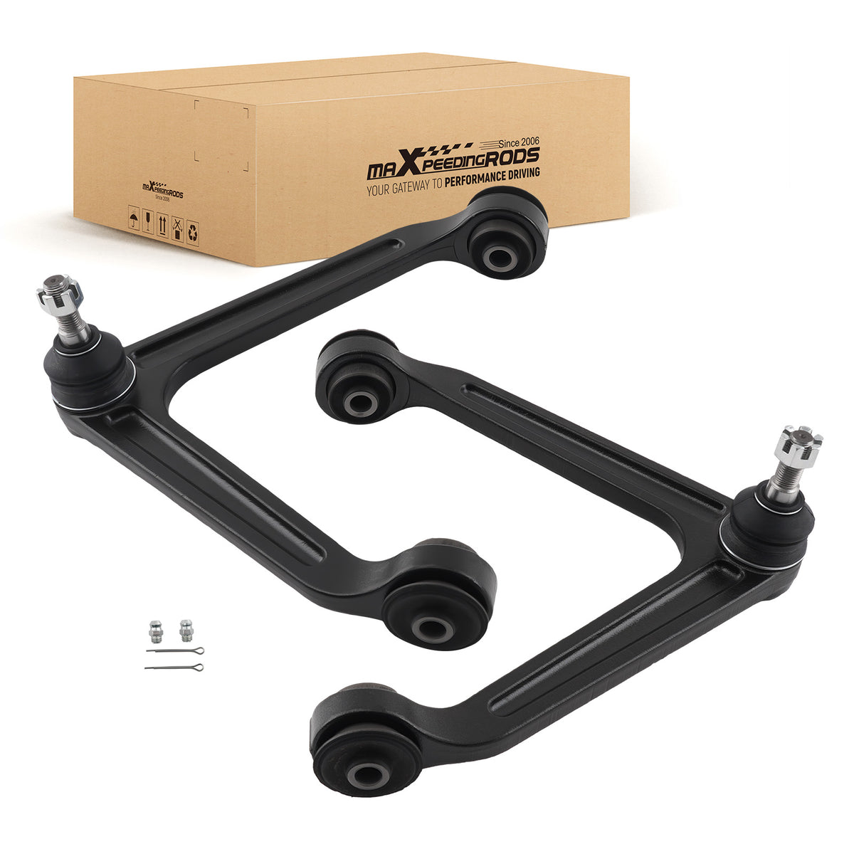 2Pc Front Upper Control Arm w/Ball Joint Compatible For Dodge Ram 1500 2002-2005 Durango 2004-2009 compatible For Chrysler Aspen 2007-2009
