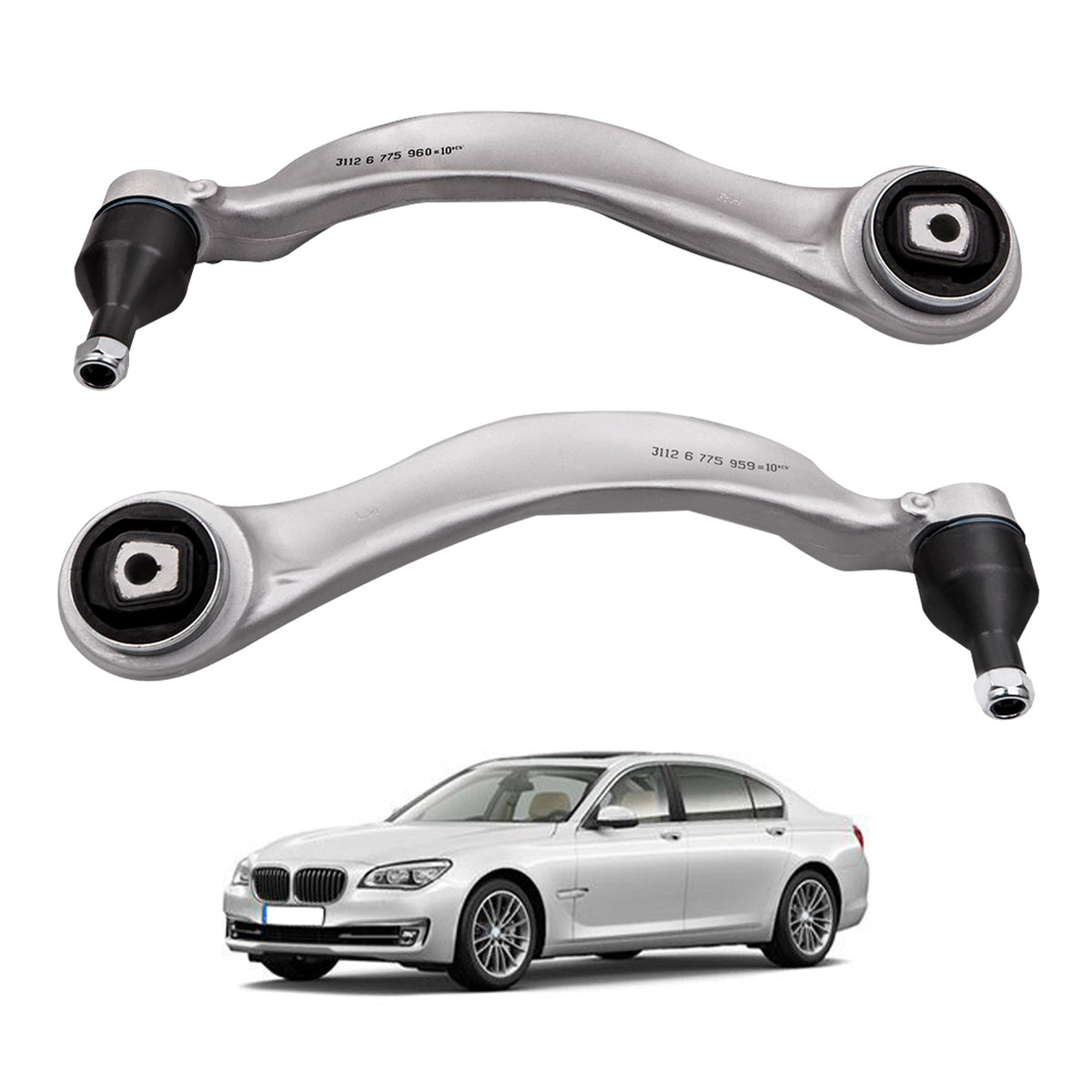 Compatible For BMW 5 and 7 Series Suspension Pair LH RH Front Lower Forward Control Arm Kit