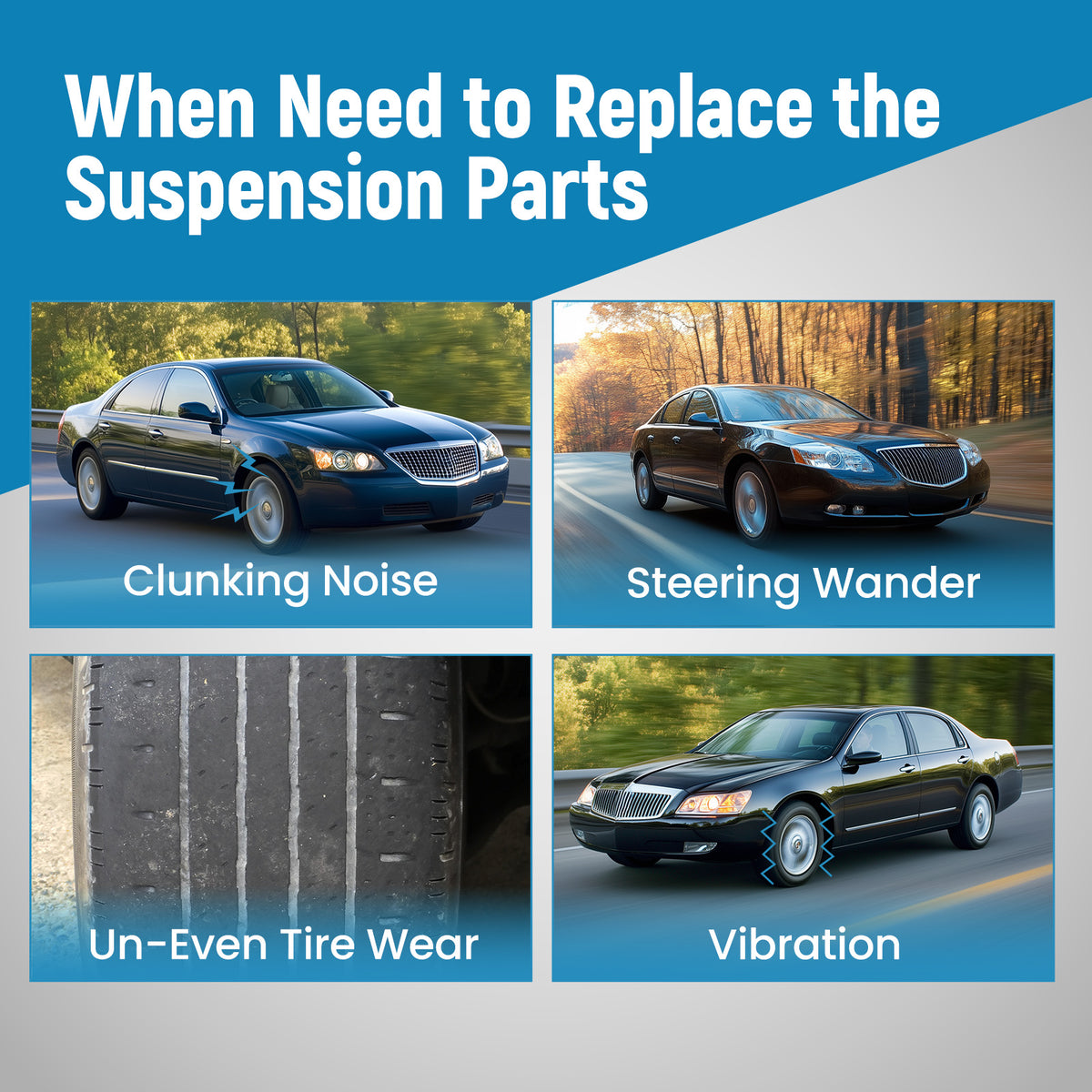6x Suspension Rear Trailing Arms Lateral Links For Century compatible For LaCrosse Regal Impala