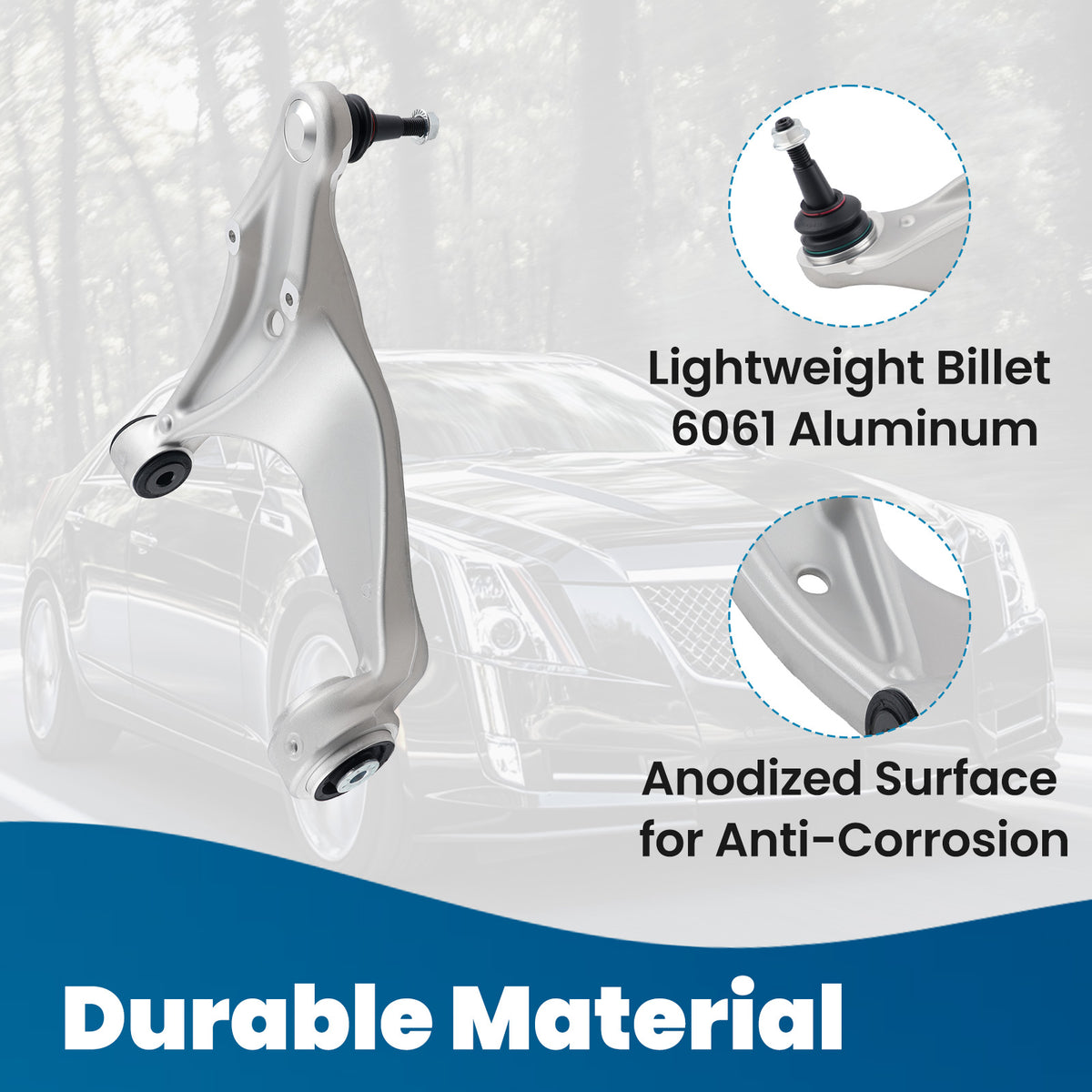 Front Left Lower Control Arm For 2008 2009 2010 2011 2012 2013-2015 compatible For Cadillac CTS