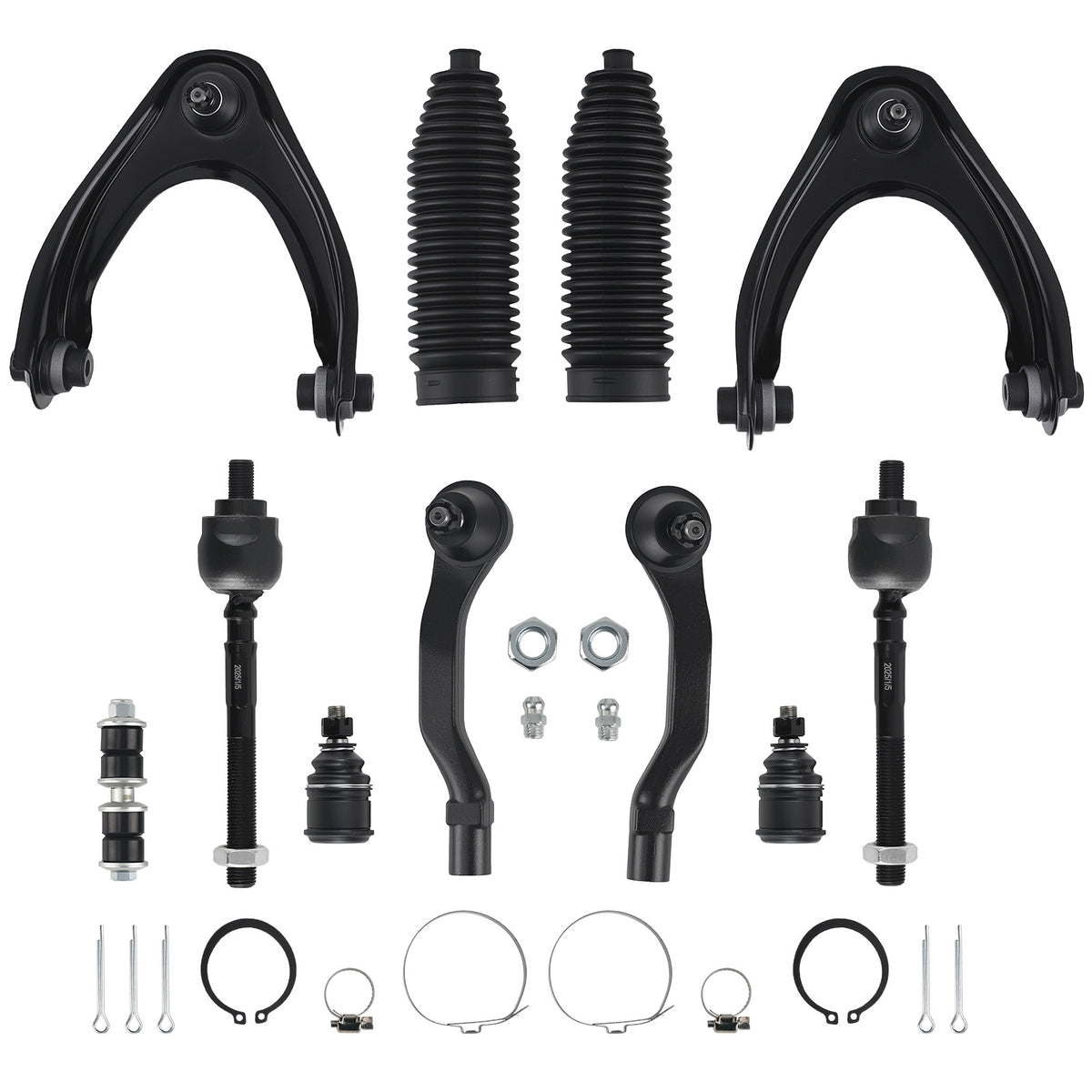 12x Front Upper Control Arm Tie Rod Sway Bar Links Kit For 1996-2000 compatible For Honda Civic