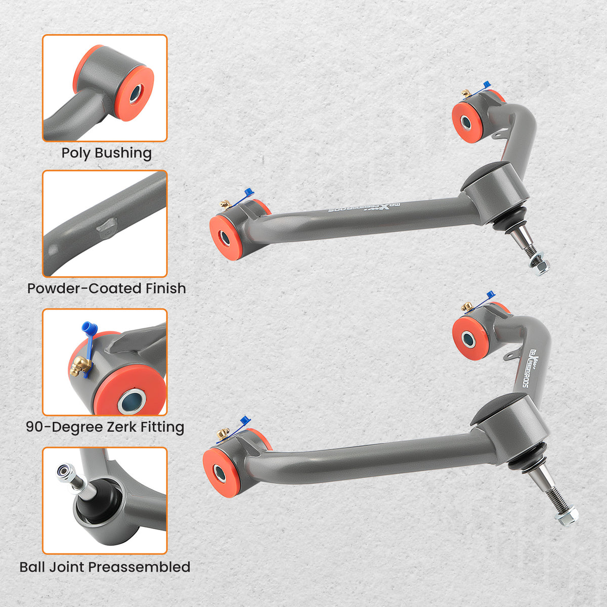 2-4 Lift Upper Control Arm compatible For Chevy Silverado 2001-2010 compatible For GMC Sierra 2500 3500HD