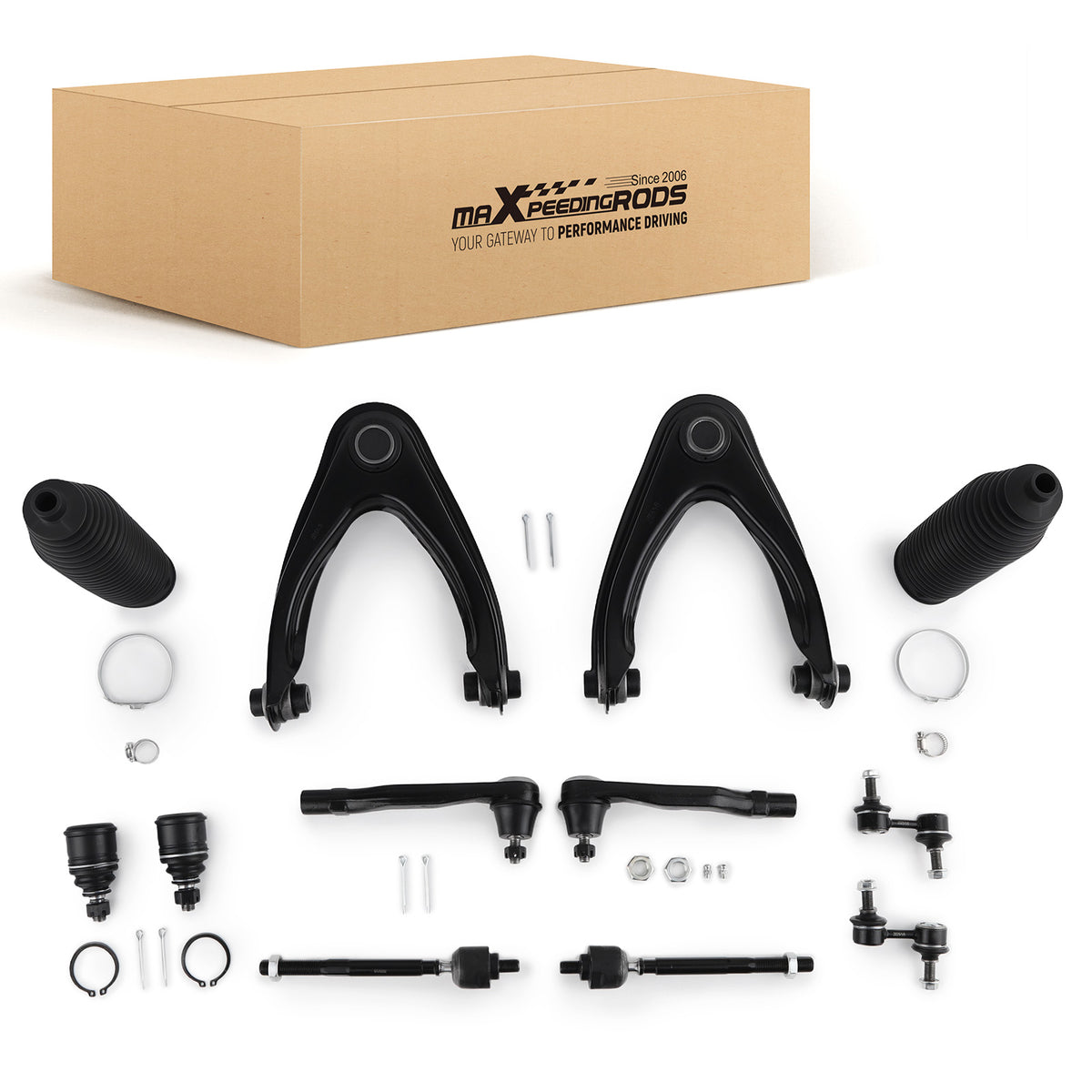 12pcs Front Upper Control Arms Sway Bars Tie Rods For 1997-2001 compatible For Honda CR-V CRV