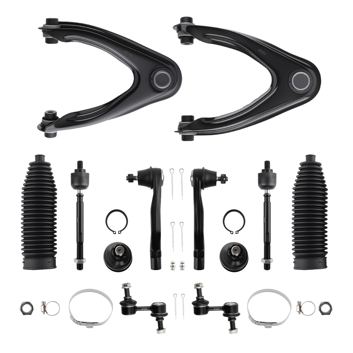 12pcs Front Upper Control Arms Sway Bars Tie Rods For 1997-2001 compatible For Honda CR-V CRV
