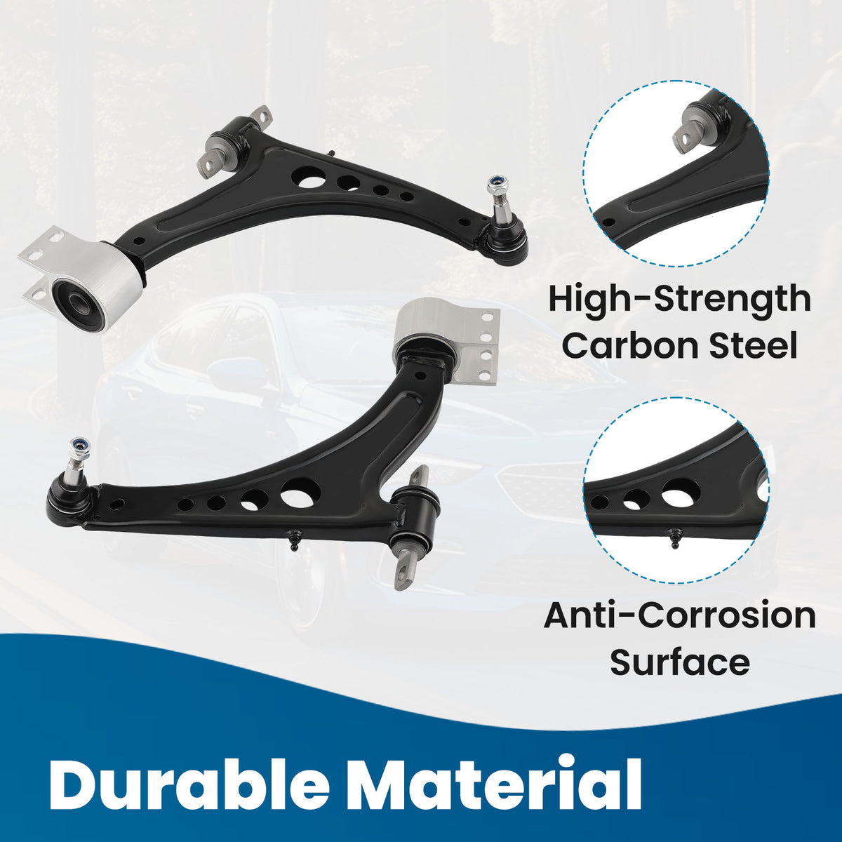 Front Lower Control Arm LH & RH For 2016-2021  compatible For Chevy Malibu Lacrosse Regal TourX