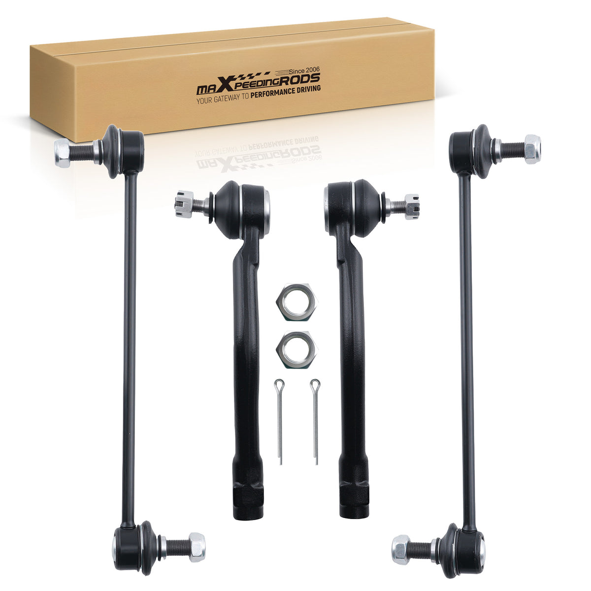 4x Front Sway Bar End LinksTie Rod Kit For Elantra compatible For Kia Soul 2014-2019 K750523