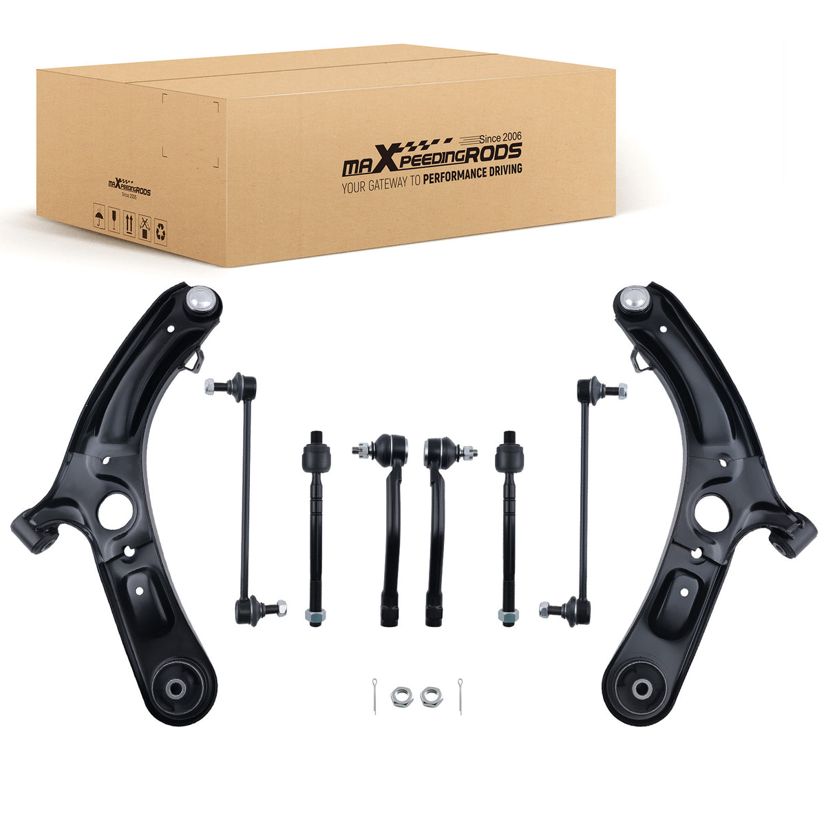 8x Front Lower Control Arm Sway Bar Link compatible For Hyundai Veloster Elantra 2011-2017