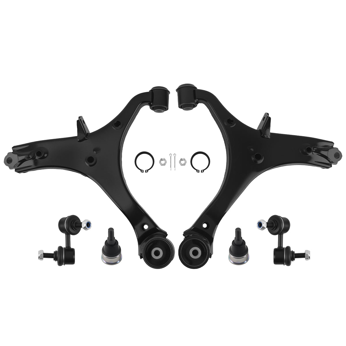 Front Lower Control Arms Ball Joint Sway Bar Links For 2003-2011 compatible For Honda Element