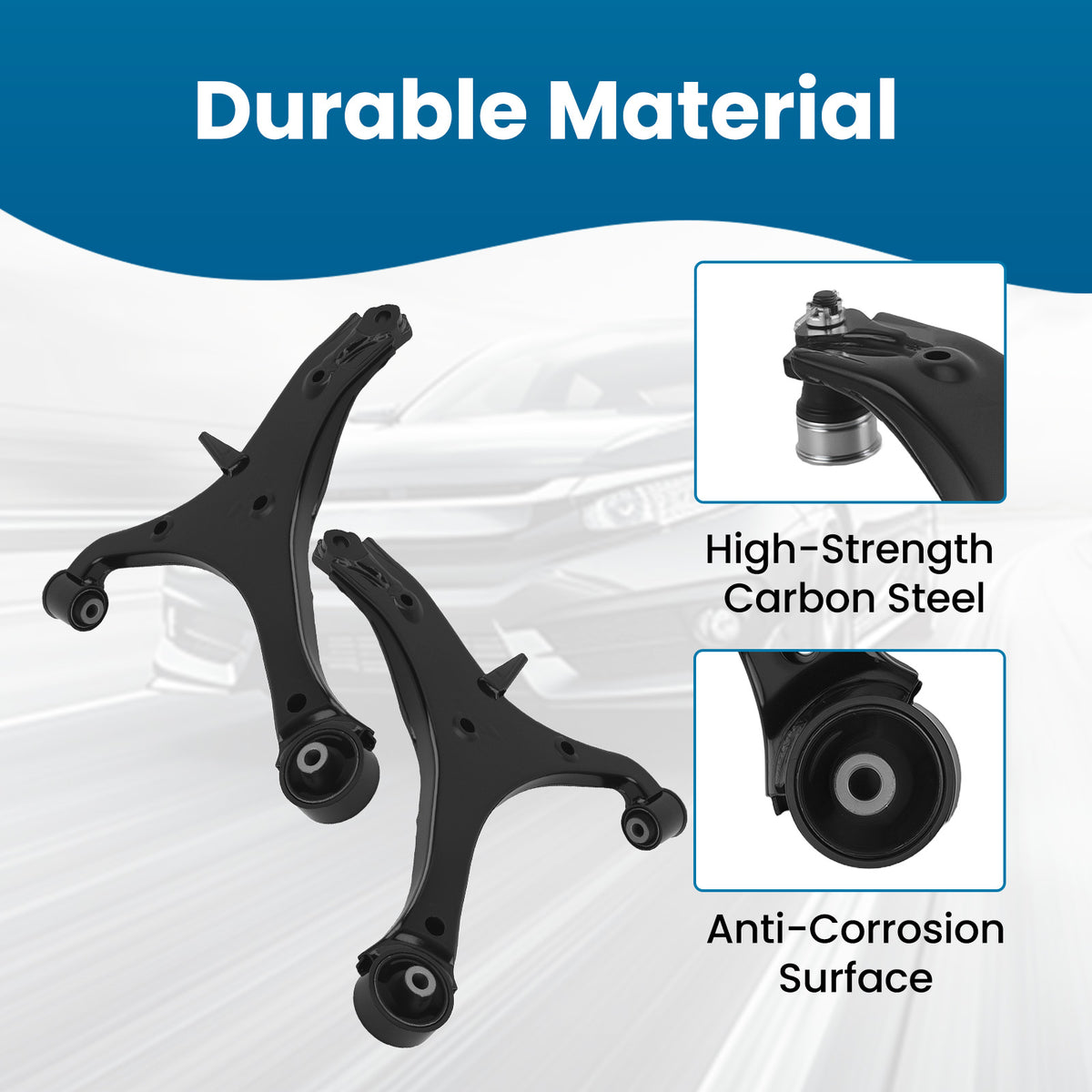 Front Lower Control Arms Ball Joint Sway Bar Links For 2003-2011 compatible For Honda Element