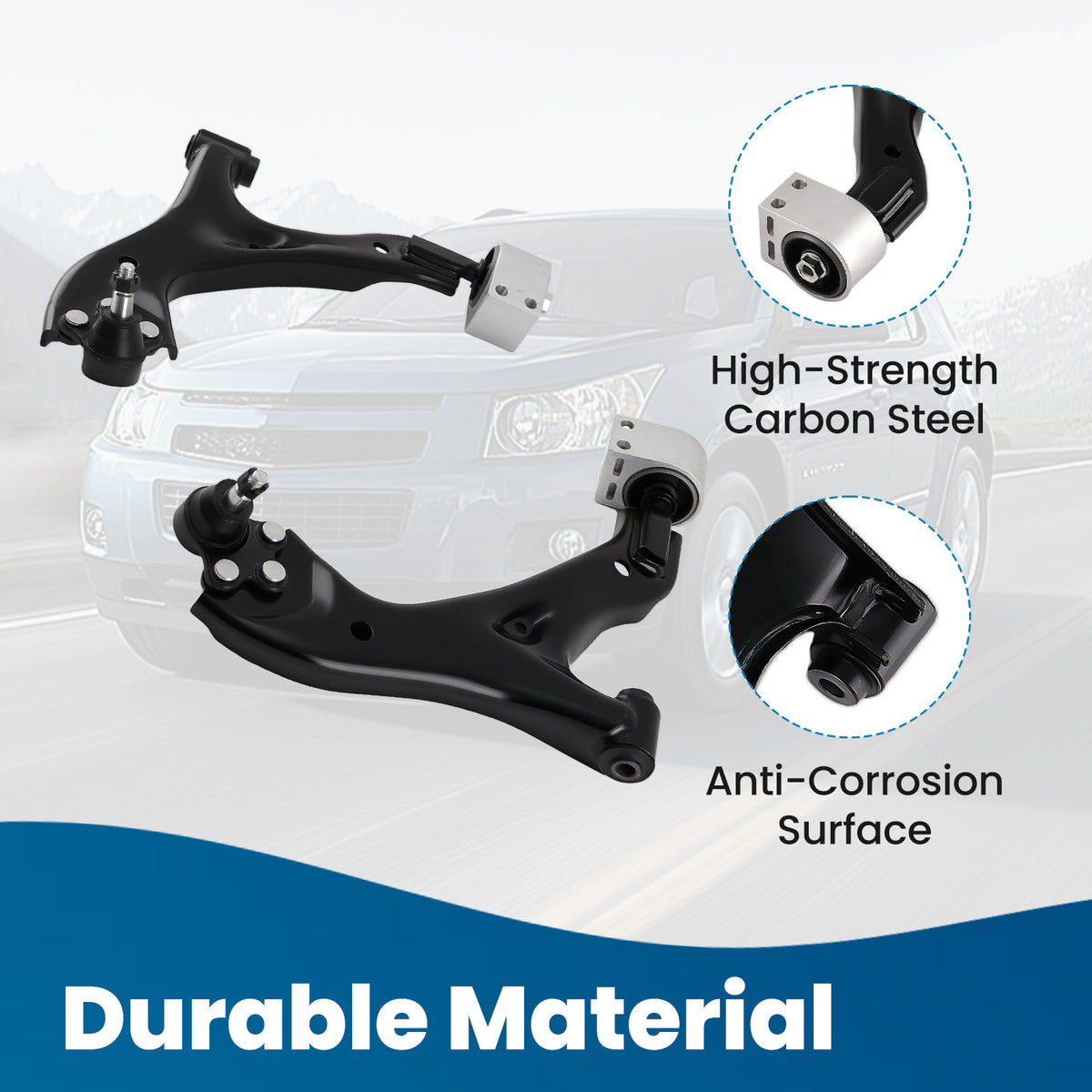 2x Suspension Front Lower Control Arm w/Ball Joints compatible For Chevy Equinox 2005 -2009
