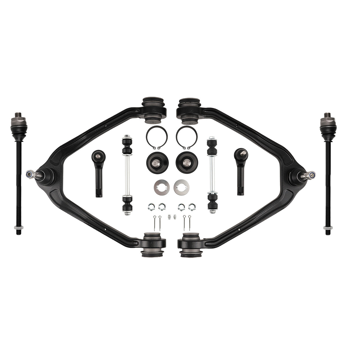 10x Front Upper Control Arms Tie Rods For 1999-06 compatible For Silverado Sierra 1500 4WD/AWD