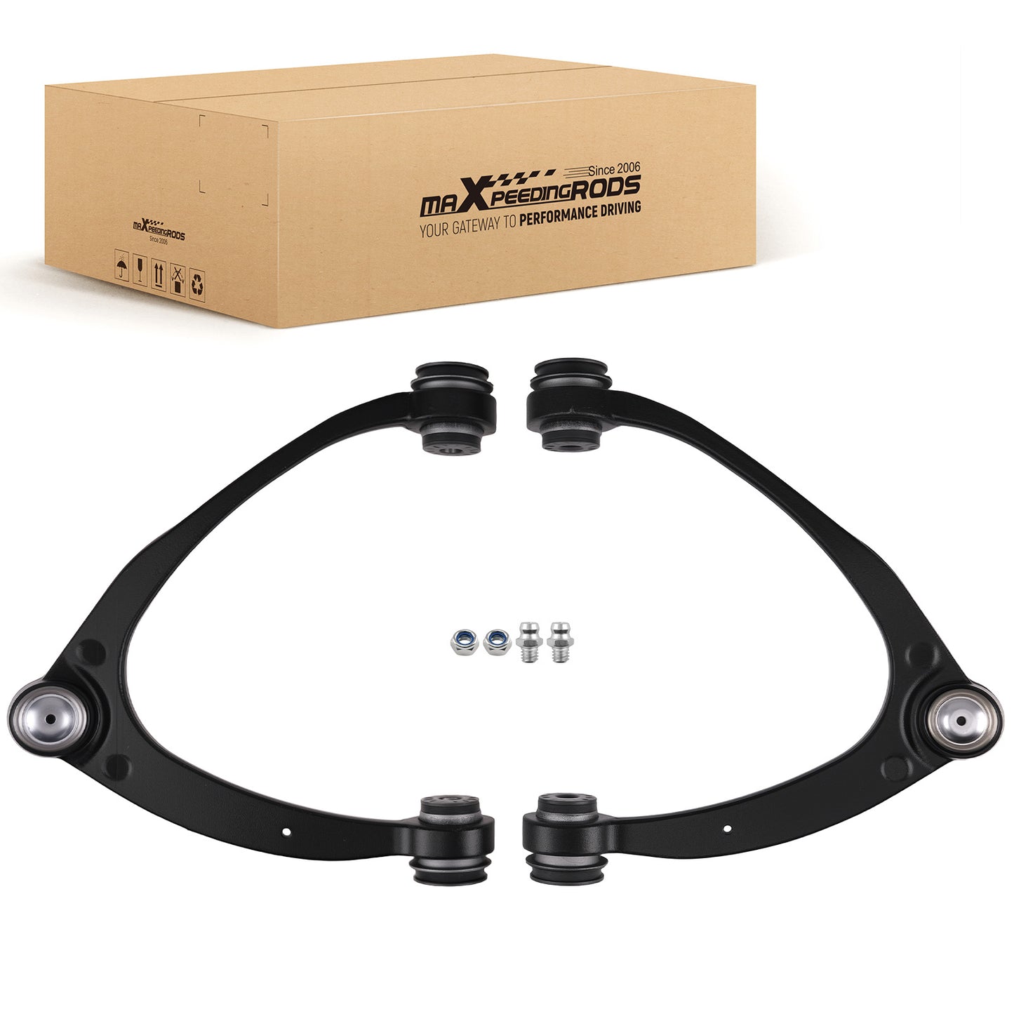 Front Upper Control Arms w/Ball Joints compatible For Chevy Silverado GMC Sierra 1500 compatible For Yukon