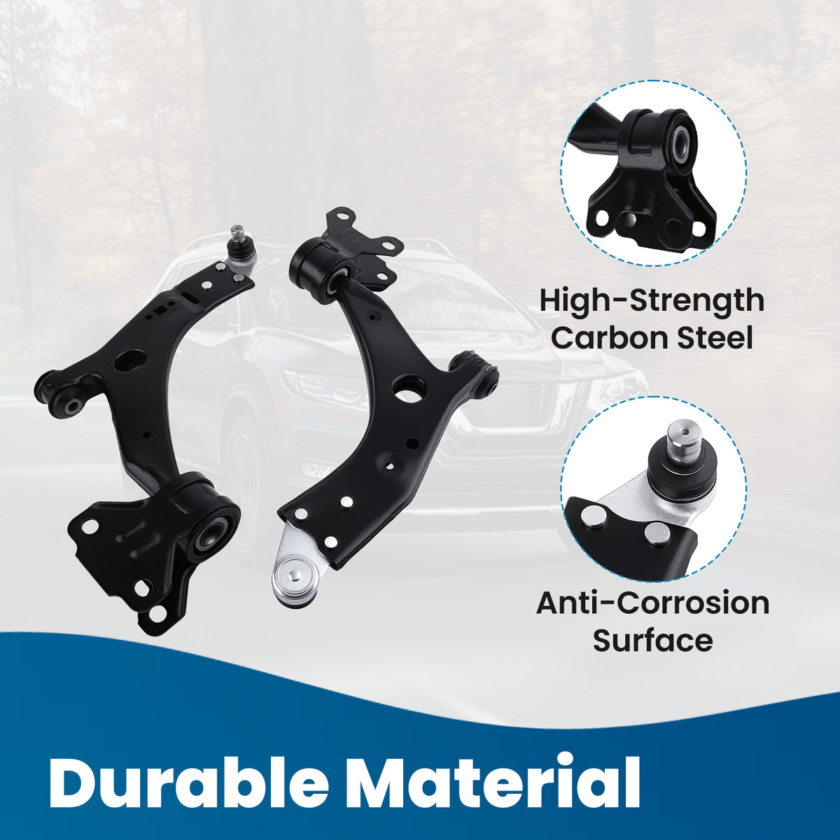 2pcs Suspension Front Lower Control Arms w/Ball Joints compatible For Ford Escape 2013-2019