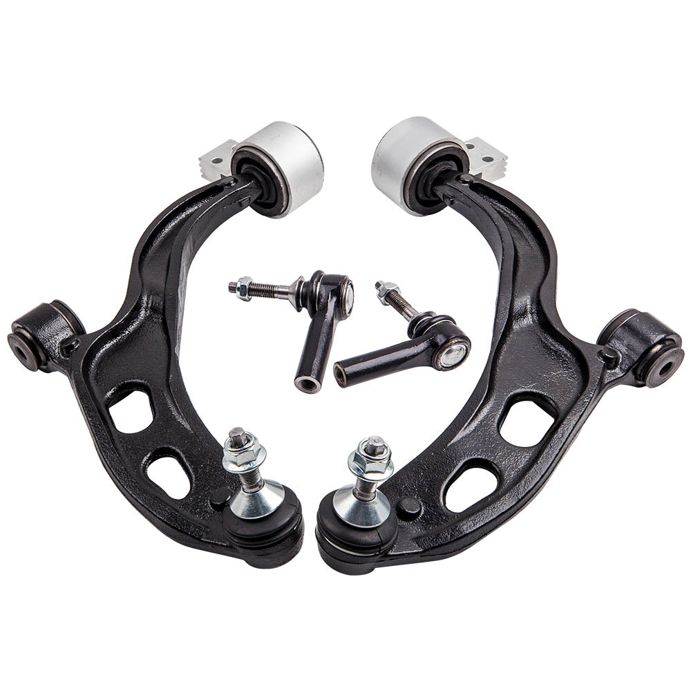4 Pcs Suspension Front Lower Control Arm amp; Outer Tie Rod End compatible For Ford Taurus