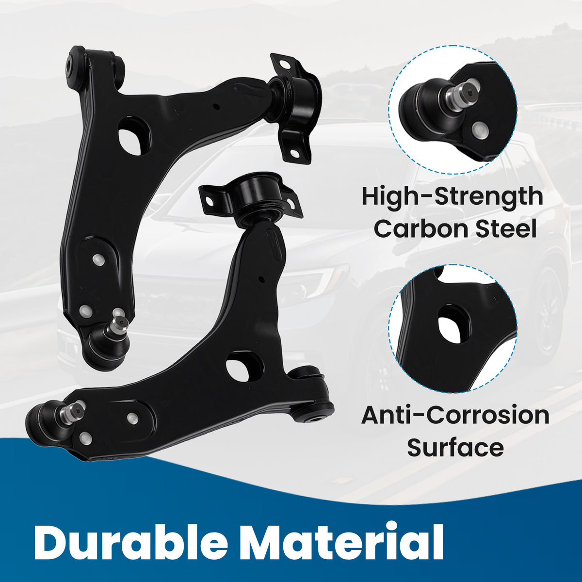 Suspension Kit For 2006-2011 compatible For Ford Focus New 8pcs Front Lower Control Arms Set