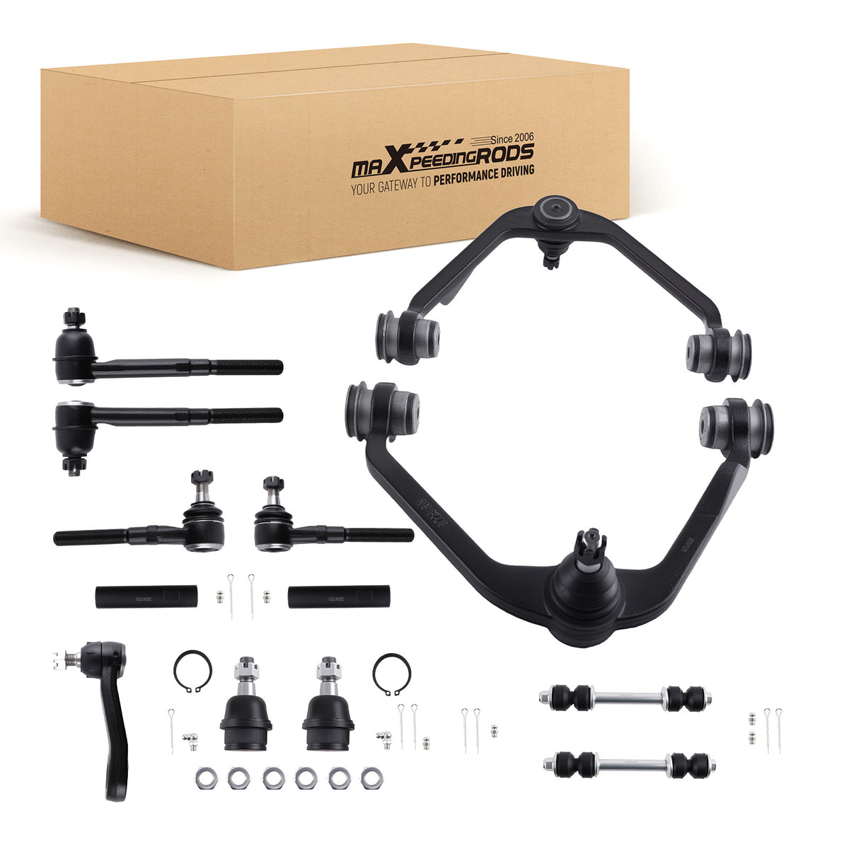 13x Front Control Arm Tierods Sway Bar Links compatible For Ford F-150 F-250 Expedition RWD