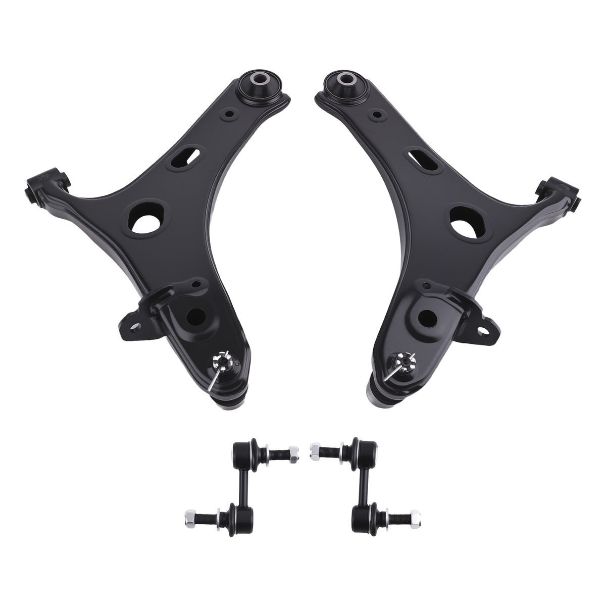 4pc Front Lower Control Arms + Sway Bar Left Right For 2014-2018 compatible For Subaru Forester